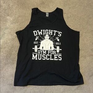 Black Graphic Tank Top - Gym Tank